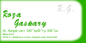 roza gaspary business card